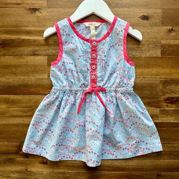 NEW Matilda Jane Camp MJC Blue Pink Floral Sleeveless Open Spaces Tunic Top 4 - Picture 2 of 7